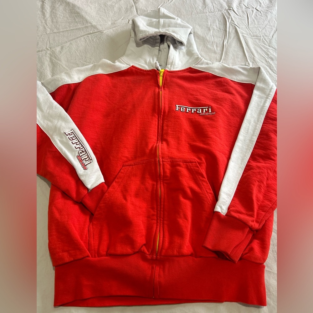 Vintage Ferrari Gear Hoodie XL Full Zip Italy Logo 2000’s Super Car